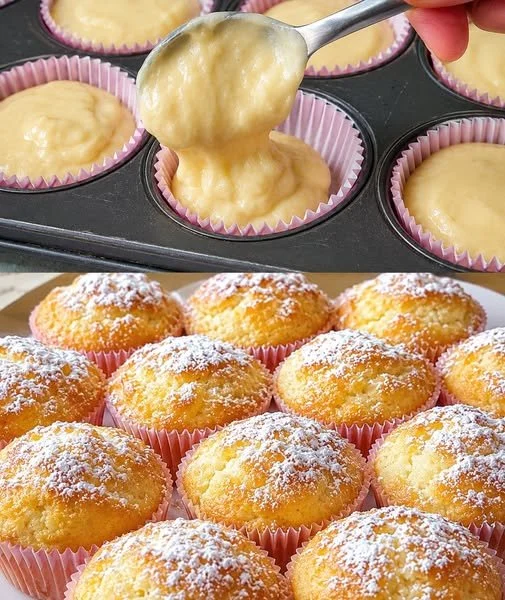 Leckere Apfel Quark Muffins auf einem Teller