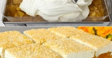 Apfelpudding-Scheiben, die süß und verführerisch sind.