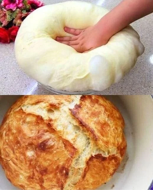 Dinkel- und Weizenbrot ohne Aufgehen, frisch gebacken auf einem Holztisch