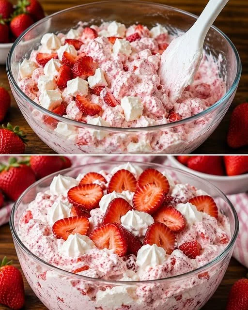 Erdbeer-Joghurt-Dessert im Glas mit frischen Erdbeeren und Joghurt