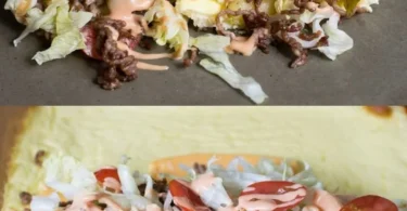Fleischgefüllte Quarkteigtaschen frisch serviert auf einem Teller