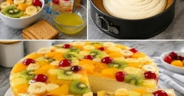 Fruchtiger No Bake Quarkkuchen, schnell und einfach in 15 Minuten zubereitet.