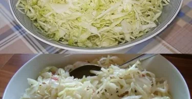 Frischer Kohlsalat mit buntem Gemüse in einer Schüssel