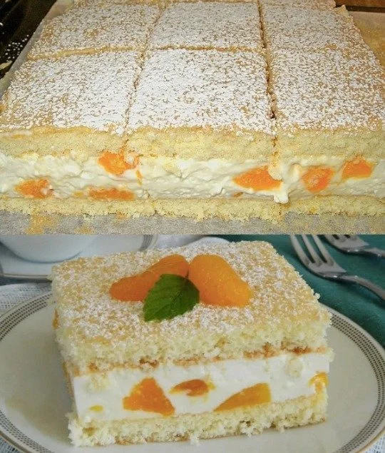 Leckeres Mandarinen-Creme-Dessert in einer eleganten Schale serviert