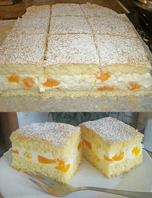 Mandarinen Quark Schnitten mit frischen Mandarinen und Quarkcreme
