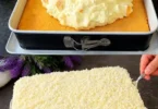 Minuten Kuchen mit Paradiescreme, ein schnelles und einfaches Rezept.