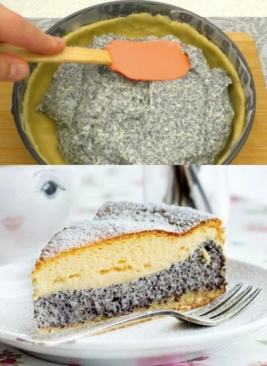 Traditioneller Mohnkuchen mit saftigem Mohn und leckerer Glasur