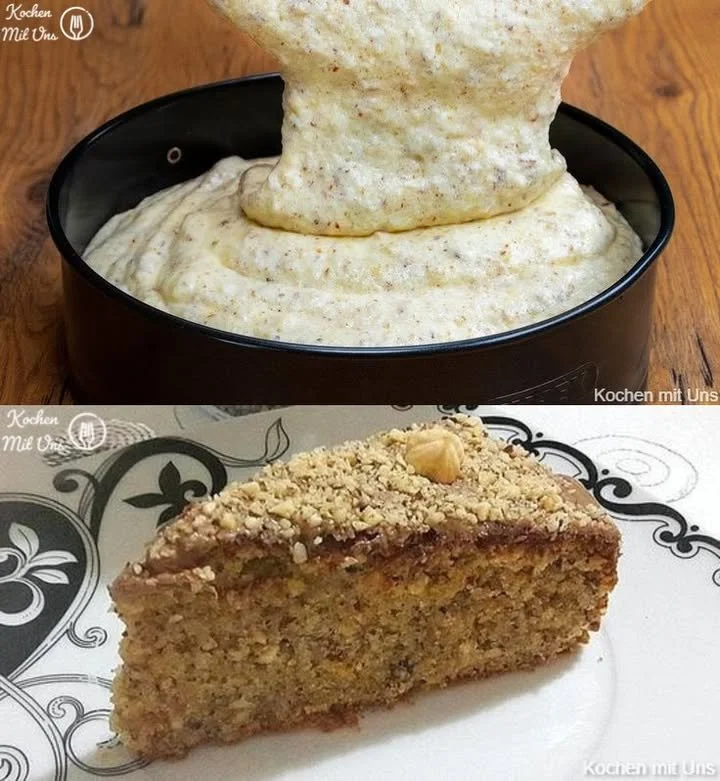 Leckerer Nusskuchen mit knackigen Nüssen und zarter Textur