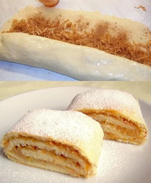 Omas Apfelstrudel mit frischen Äpfeln und knusprigem Teig