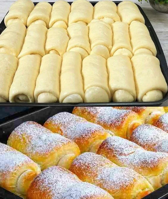 Omas Brötchen frisch aus dem Ofen, warm und knusprig serviert.