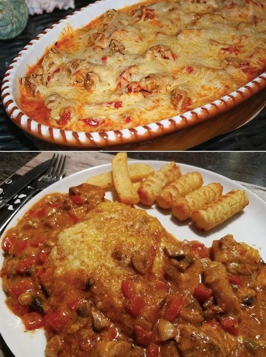 Pork Gyros Casserole mit zartem Schweinefleisch und frischen Zutaten