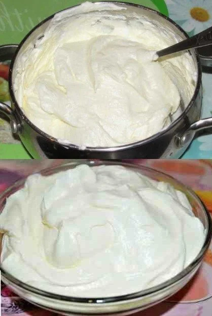 Leckeres Quark Dessert auf einem Teller serviert