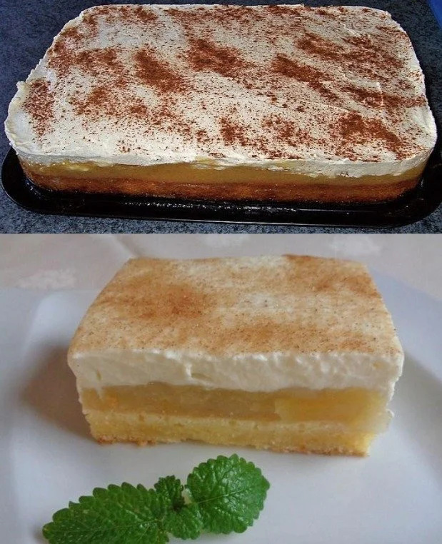 Köstlicher Sauerrahm-Apfelkuchen mit Äpfeln und cremiger Füllung