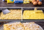 Streuselkuchen vom Blech mit knusprigen Streuseln und saftigem Teig