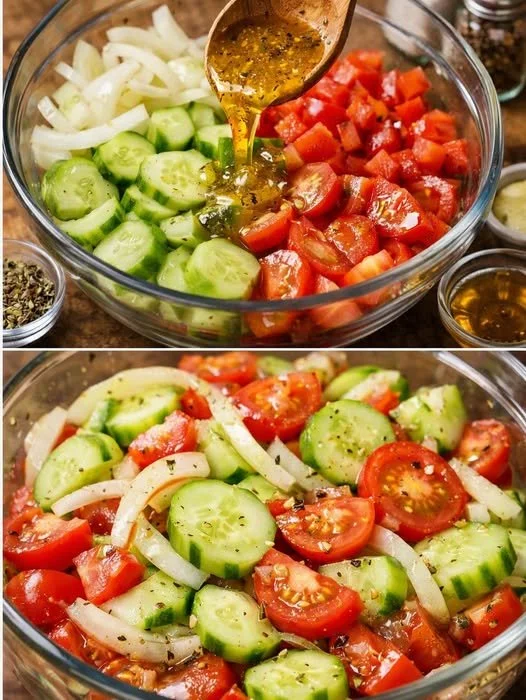 Türkischer Tomatensalat zubereitet in 4 Minuten mit frischen Zutaten.