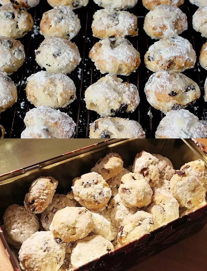Ultrasaftiges Quarkstollenkonfekt ohne Hefe auf einem Teller