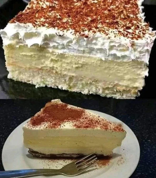Vanillecreme-Kuchen ohne Backen, lecker und einfach zuzubereiten