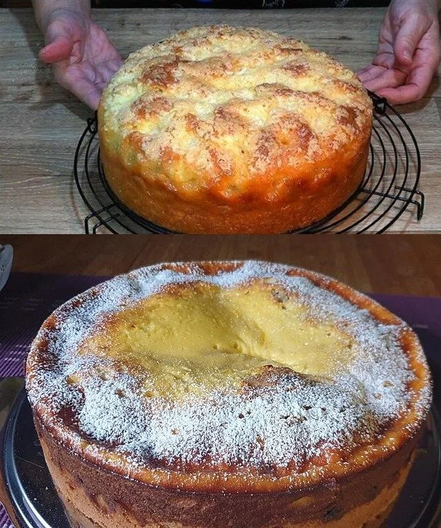 Saftiger Apfel-Sauerrahmkuchen mit frischen Äpfeln und cremigem Sauerrahm
