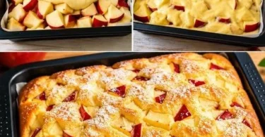 Leckerer frisch gebackener Apfelkuchen mit Äpfeln und Zimt