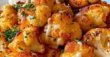 Backofen Blumenkohl mit Käse und Knoblauch aus dem Ofen