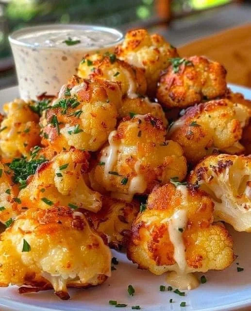 Backofen Blumenkohl mit Käse und Knoblauch aus dem Ofen