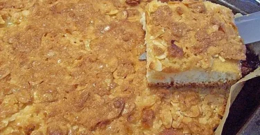 Blitzkuchen Rezept auf einem Backblech für schnelle und einfache Zubereitung
