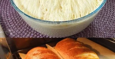 Brot mit nur 3 Zutaten auf einem rustikalen Tisch