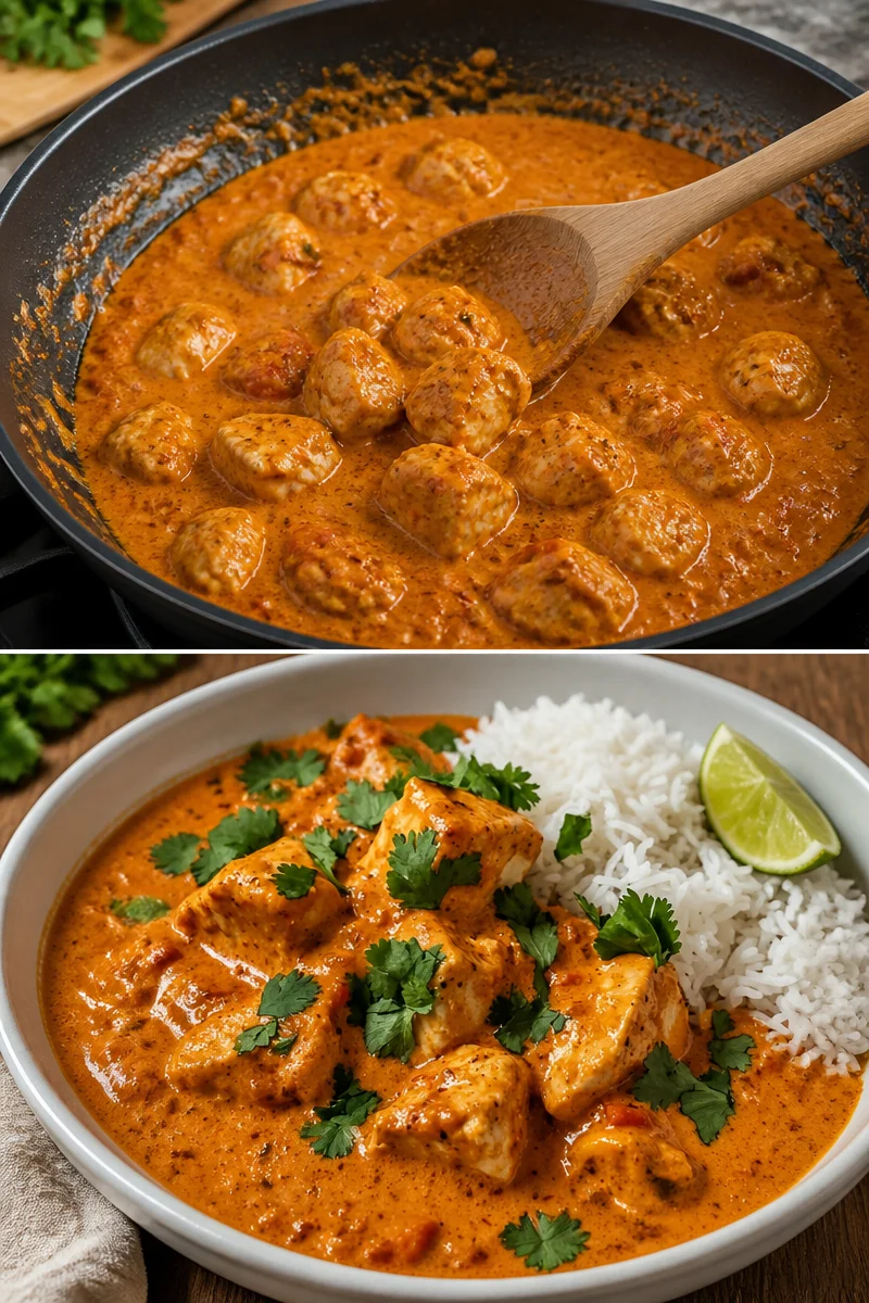 Butter Chicken – traditionelles indisches Gericht mit würziger Sauce und zartem Fleisch
