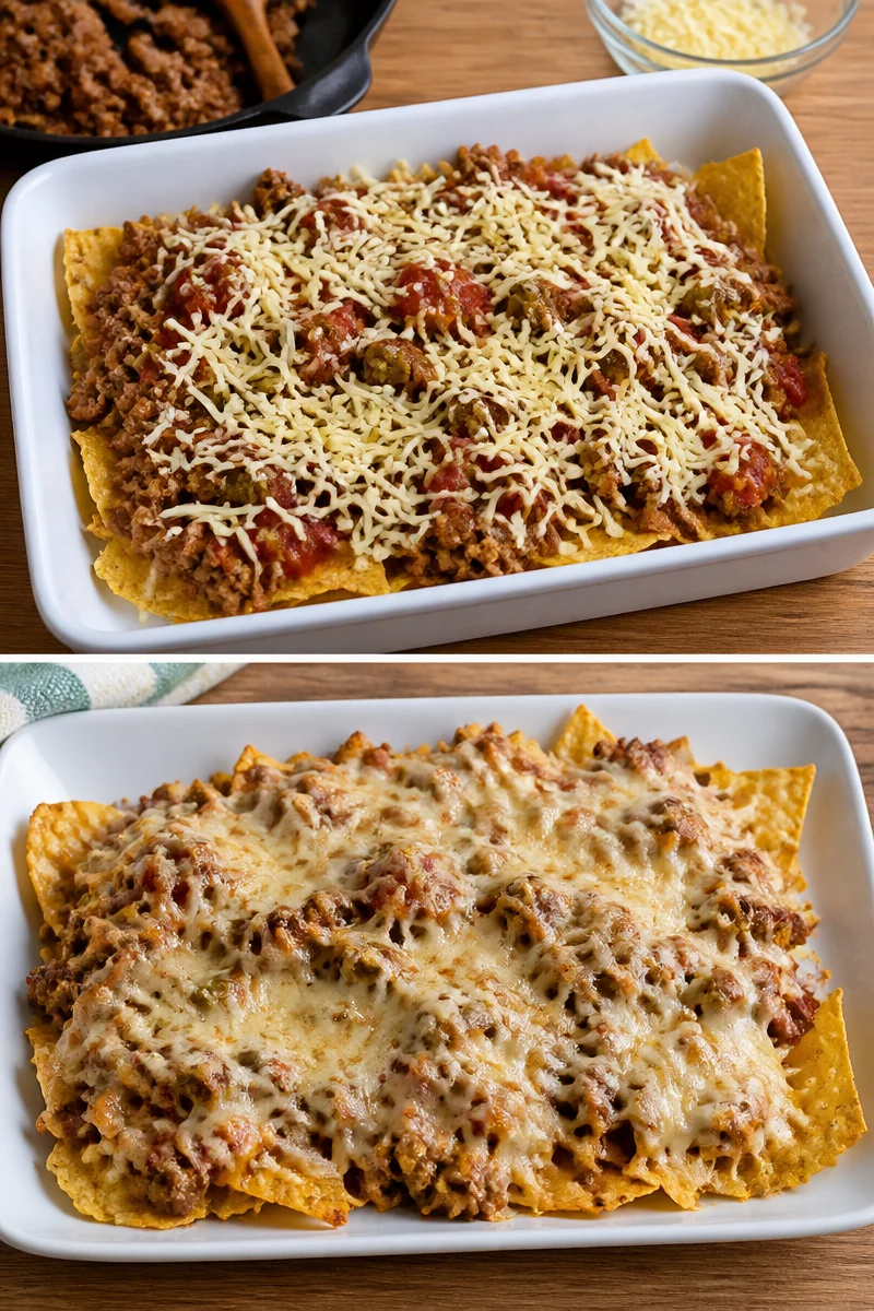 Gebratene Tortilla-Chips serviert mit Dips