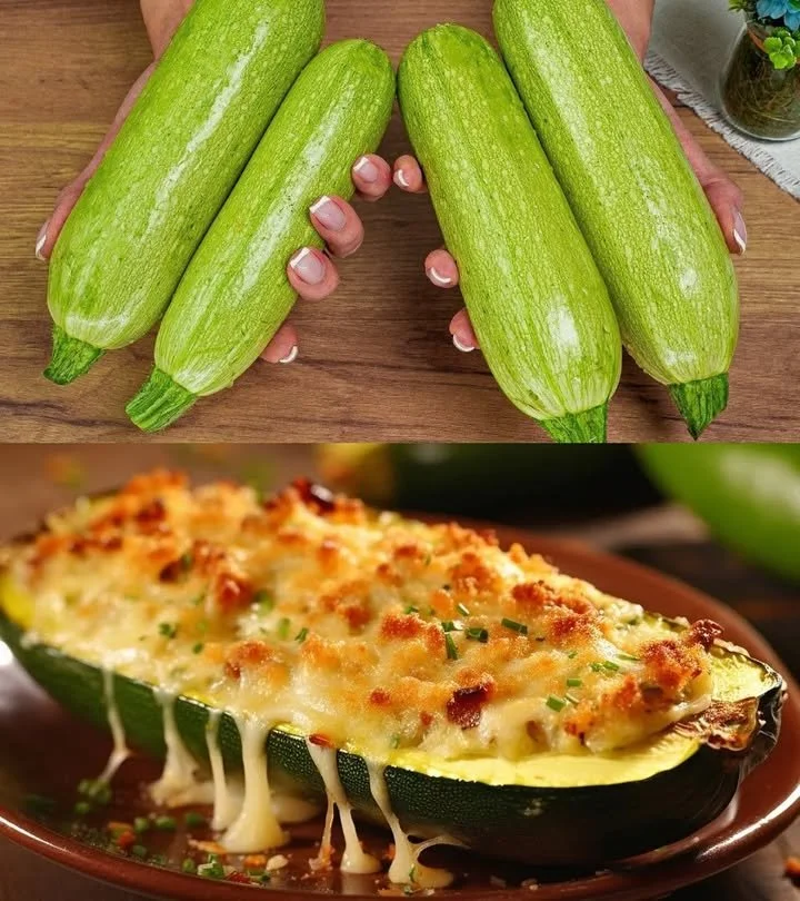 Gefüllte Zucchini aus dem Ofen, leckeres und gesundes Rezept