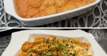 Gnocchi aus dem Ofen in einer aromatischen Paprika-Tomaten-Sauce