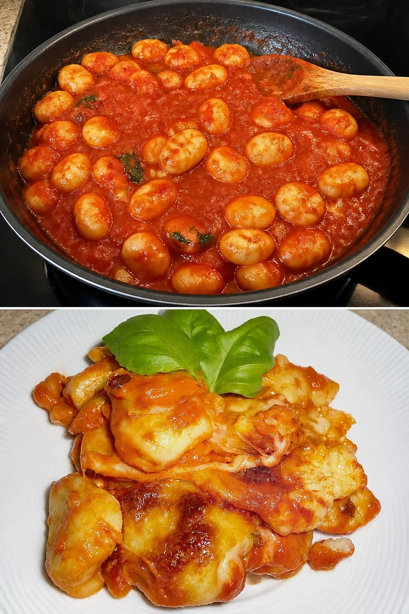 Gnocchi gebacken mit Mozzarella - leckeres italienisches Rezept