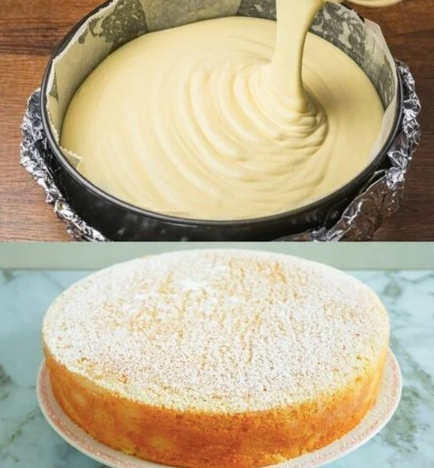 Leckerer Joghurtkuchen ohne Mehl auf einem Teller serviert
