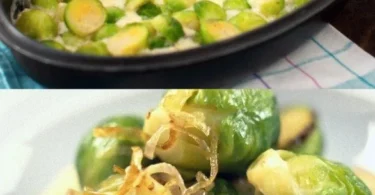 Rosenkohl in einer cremigen Frischkäse Senfsauce angerichtet