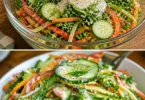 Frischer Gurkensalat für eine gesunde Ernährung als Schlankmacher.