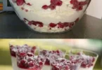 Schneegestöber über einer winterlichen Landschaft mit verschneiten Bäumen
