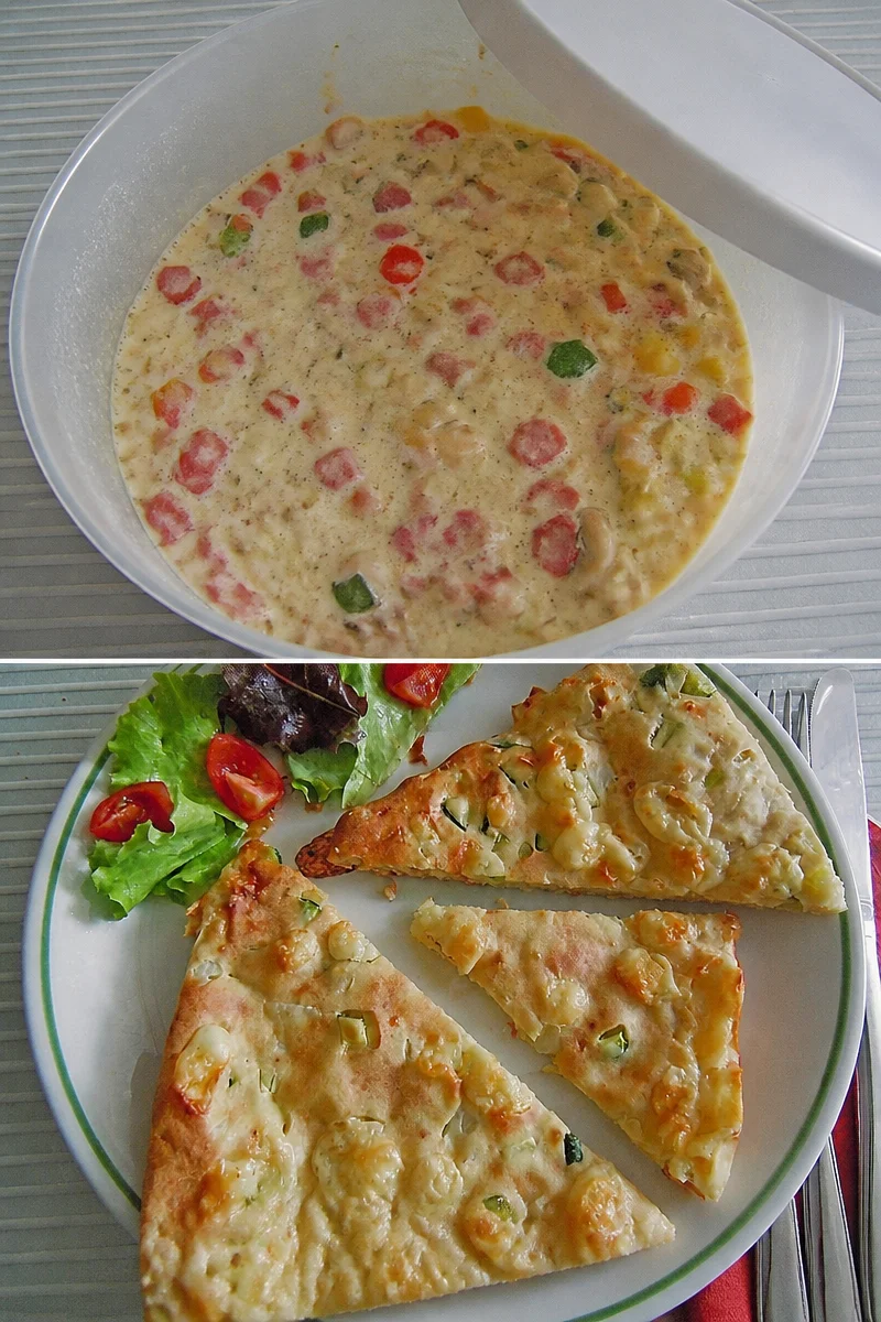 Schüttelpizza: Eine leckere, kreative Pizza-Variante auf einem Teller.