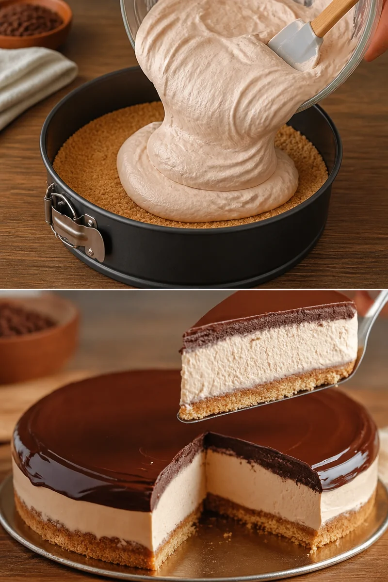 Leckere Torte ohne Backen mit frischen Zutaten und attraktiver Garnierung.