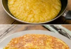 Traditionelle spanische Tortilla mit Kartoffeln und Eiern auf einem Teller