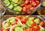 Türkischer Tomatensalat mit frischen Zutaten