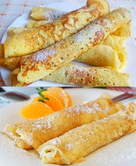 Ungarische Palatschinken gefüllt mit Marmelade und Nutella
