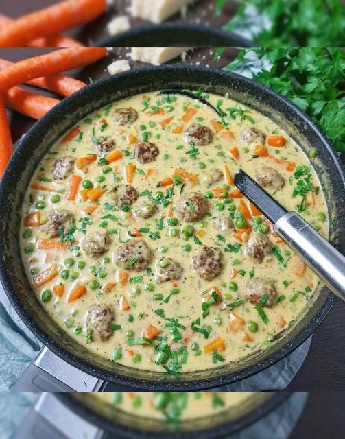 Wikingertopf – traditionelles herzhaftes Gericht mit Fleisch und Gemüse