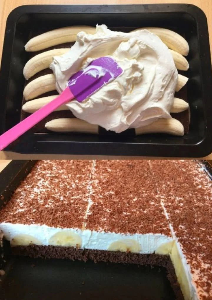 Delizierte Affenschnitten mit Schokolade und Nüssen