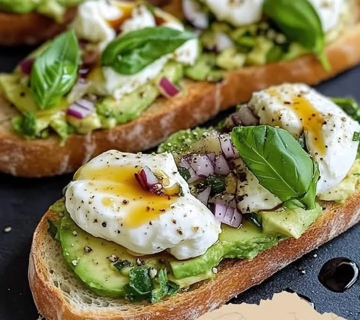 Avocado Burrata Bruschetta