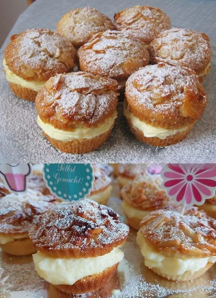 Bienenstich Muffins mit Mandelbuttercreme - Kochen Mit Uns