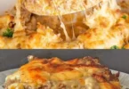 Überbackener Blumenkohl mit Hackfleisch aus dem Ofen, ein leckeres Rezept.