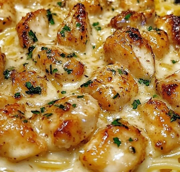Diese cremigen Spaghetti mit Hähnchen in Knoblauch-Parmesan-Sauce sind das perfekte Wohlfühlgericht! 🧄🍝📋Zutaten:- 300 g Spaghetti
- 2 Hähnchenbrustfilets, in dünne Streifen geschnitten
- Sa...