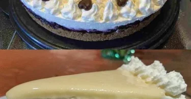 Leckere Eierlikörtorte ohne Mehl auf einem Teller serviert