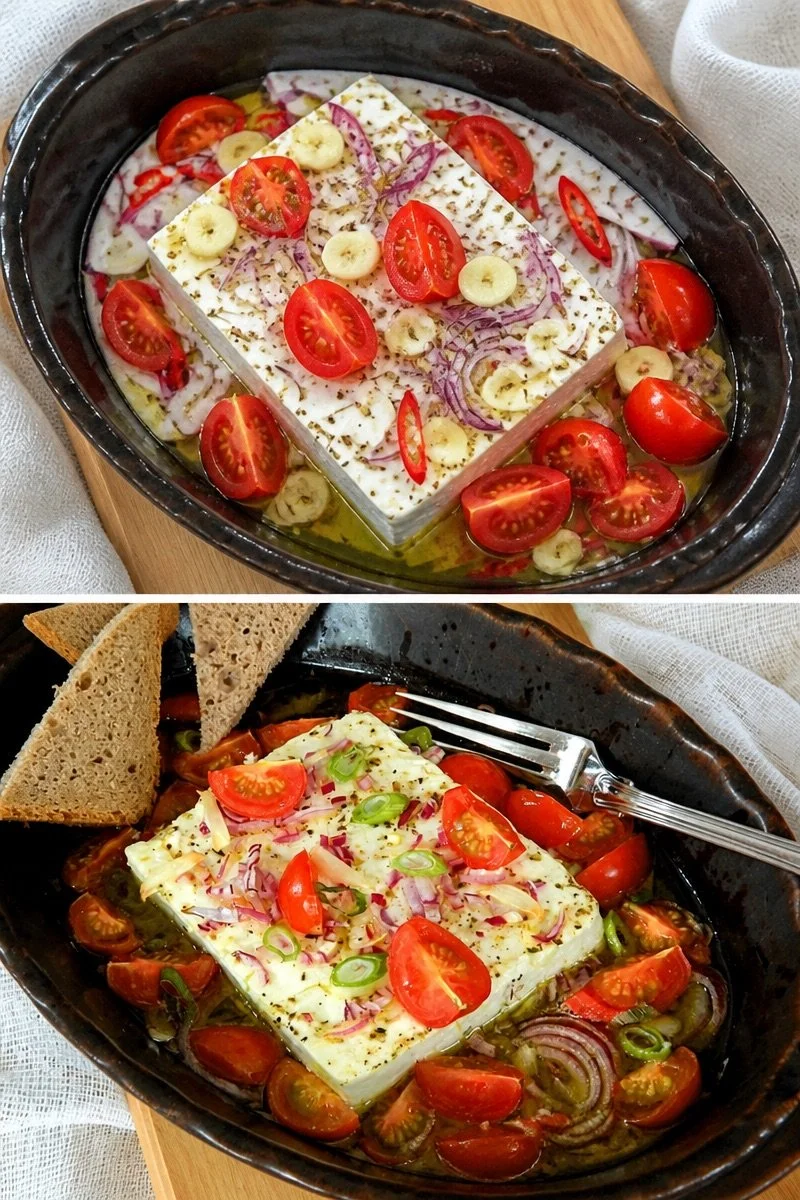 Gebackener Schafskäse 'Griechische Art'