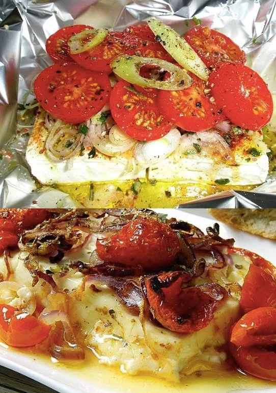Gegrillter Schafskäse mit Knoblauch und Kräutern
